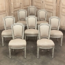 Set of 8 French Louis XVI Painted Dining Chairs