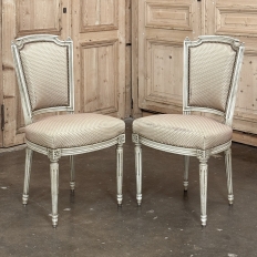Set of 8 French Louis XVI Painted Dining Chairs