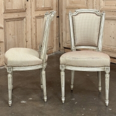 Set of 8 French Louis XVI Painted Dining Chairs