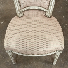 Set of 8 French Louis XVI Painted Dining Chairs