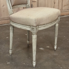 Set of 8 French Louis XVI Painted Dining Chairs