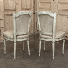 Set of 8 French Louis XVI Painted Dining Chairs