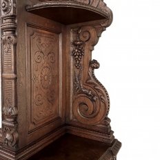 Grand 19th Century French Renaissance Revival Bookcase signed by Sculptor Benjamin Deguil