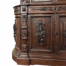 Grand 19th Century French Renaissance Revival Bookcase signed by Sculptor Benjamin Deguil