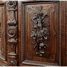 Grand 19th Century French Renaissance Revival Bookcase signed by Sculptor Benjamin Deguil