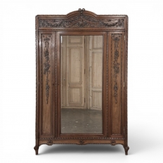 19th Century French Louis XVI Walnut Armoire