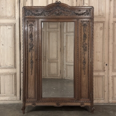 19th Century French Louis XVI Walnut Armoire