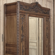 19th Century French Louis XVI Walnut Armoire