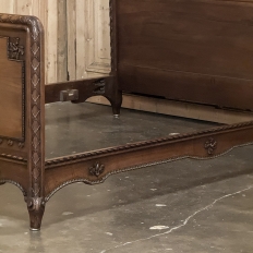 19th Century French Louis XVI Walnut Bed