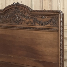 19th Century French Louis XVI Walnut Bed