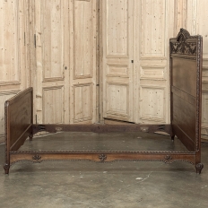 19th Century French Louis XVI Walnut Bed