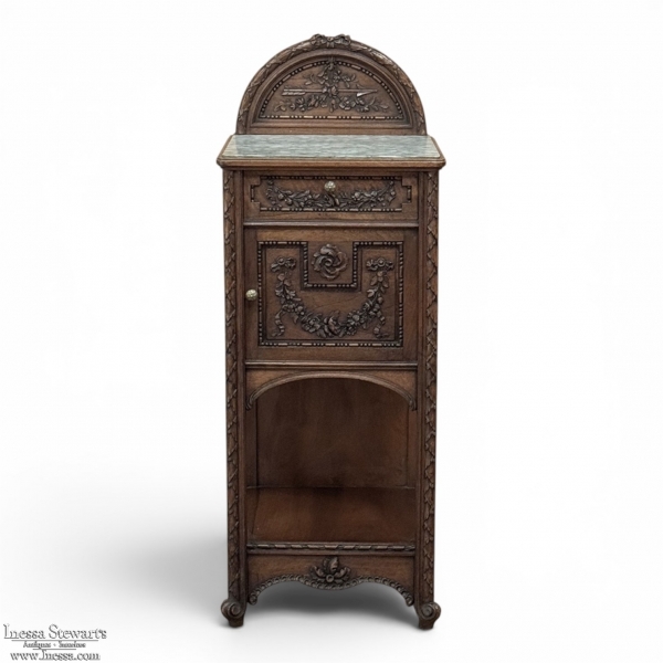 19th Century French Louis XVI Walnut Nightstand