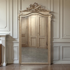19th Century French Louis XVI Transitional Gilded Mirror