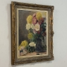 Framed Oil on Canvas, Still Life with Chrysanthemums, by M. Taquet-Beal, 1944, Belgium