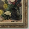 Framed Oil on Canvas, Still Life with Chrysanthemums, by M. Taquet-Beal, 1944, Belgium