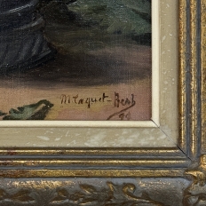 Framed Oil on Canvas, Still Life with Chrysanthemums, by M. Taquet-Beal, 1944, Belgium