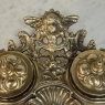19th Century French Brass Double Inkwell with Cherub Motif
