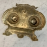 19th Century French Brass Double Inkwell with Shell Crest