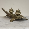 19th Century French Bronze Double Inkwell in Renaissance Revival Style