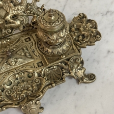 19th Century French Bronze Double Inkwell in Renaissance Revival Style