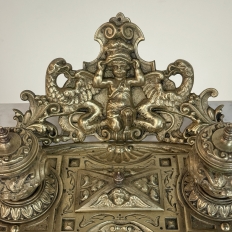 19th Century French Bronze Double Inkwell in Renaissance Revival Style