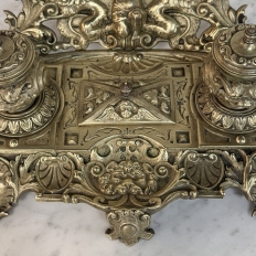 19th Century French Bronze Double Inkwell in Renaissance Revival Style