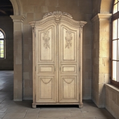 Grand 18th Century Oak Louis XVI Armoire from Namur