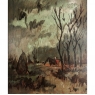 Framed Oil Painting on Board by Velghe