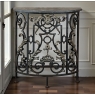 19th Century French Louis XVI Neoclassical Wrought Iron & Carrara Marble Console