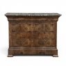 Louis Philippe Period Burl Walnut Marble Top Commode