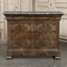 Louis Philippe Period Burl Walnut Marble Top Commode