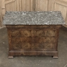 Louis Philippe Period Burl Walnut Marble Top Commode