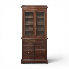 19th Century Louis Philippe Period Walnut Bookcase