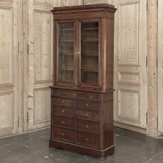 19th Century Louis Philippe Period Walnut Bookcase