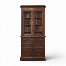 19th Century Louis Philippe Period Walnut Bookcase