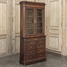 19th Century Louis Philippe Period Walnut Bookcase