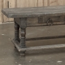 Rustic Antique Oak Coffee Table with Drawers