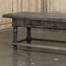 Rustic Antique Oak Coffee Table with Drawers