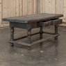 Rustic Antique Oak Coffee Table with Drawers