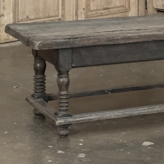 Rustic Antique Oak Coffee Table with Drawers