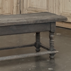 Rustic Antique Oak Coffee Table with Drawers