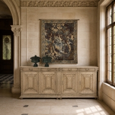 19th Century Louis XIV Style Stripped Oak Buffet