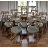 Set of Twelve 18th Century Swedish Gustavian Dining Chairs includes 2 Armchairs