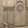 19th Century French Gothic Revival Hall Bench in Stripped Oak