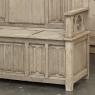 19th Century French Gothic Revival Hall Bench in Stripped Oak
