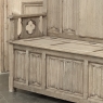 19th Century French Gothic Revival Hall Bench in Stripped Oak