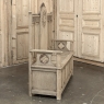 19th Century French Gothic Revival Hall Bench in Stripped Oak