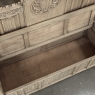 19th Century French Gothic Revival Hall Bench in Stripped Oak
