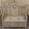19th Century French Gothic Revival Hall Bench in Stripped Oak