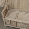 19th Century French Gothic Revival Hall Bench in Stripped Oak